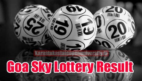 goa sky jackpot|Goa State Lottery .